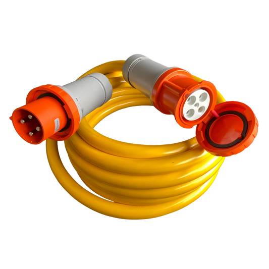 100 amp Single Phase Custom Shore Power Cord Set or 100A Dock Extension Cord, 125/250V, Yellow STOW #2/4 or Black SOOW #2/4