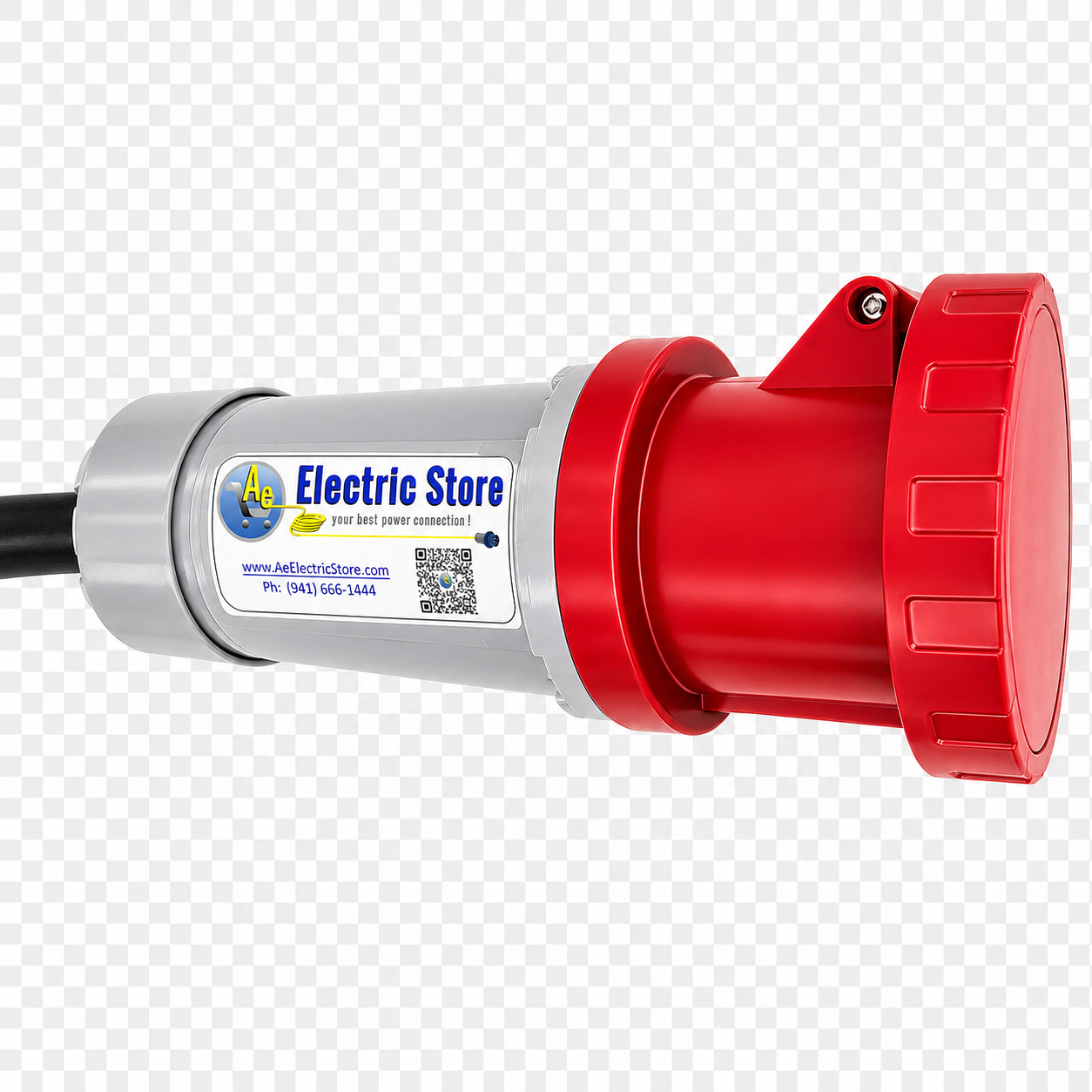 Adapter or Pigtail, Plug 208V 100 Amp 3-Phase Male 5pin to Connector 480V 100Amp 3-Phase Female 4pin, IP67, IEC60309 Watertight Weatherproof