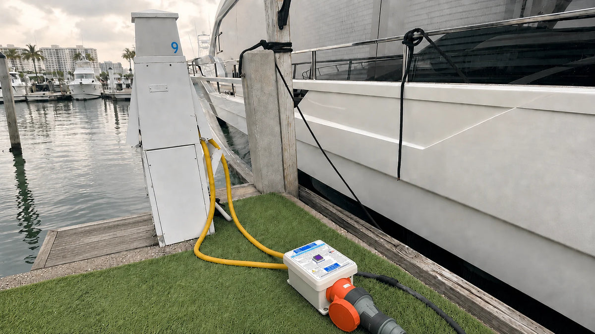 Ae Smart Y Adapter producing 100A from 2x 50A 125/250V pedestal outlets