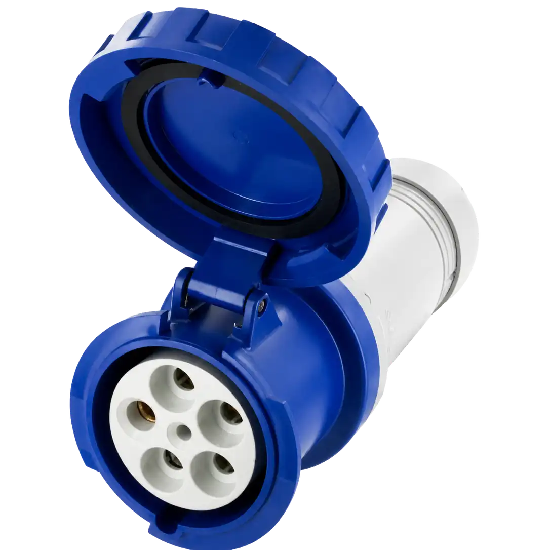 Connector or Female, 208V 100A 4P 5W IP67, SCM5100C9W SCAME IEC60309 Watertight Weatherproof