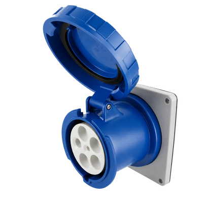 Dock side Receptacle or Socket Outlet, 208V 100A 4P 5W IP67, SCM5100R9W