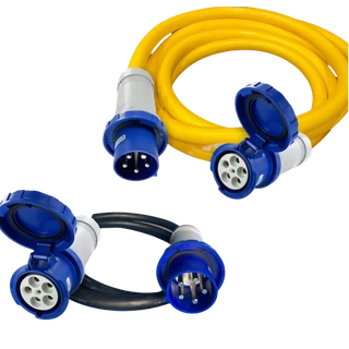 120/208v 3-Phase plus Neutral 100 amp Custom Shore Power Cord Set or 100A Dock Extension Cord, Yellow STOW #2/5 or Black SOOW #2/5 MOD 203XX