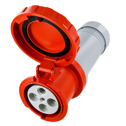 Connector or Female, 125/250V 100A 3P 4W IP67, SCM4100C12W SCAME IEC60309 Watertight Weatherproof