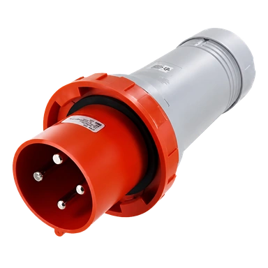 Plug or Male, 125/250V 100A 3P 4W IP67, SCM4100P12W SCAME IEC60309 Watertight Weatherproof