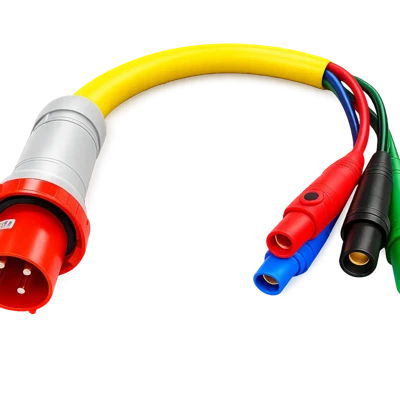 Adapter or Pigtail, Plug 240V (125/250v) 100A Single Phase 4pin Male Pin & Sleeve IEC60309 to 100 Amp Cam Lock or Single Female Connectors, Watertight Weatherproof