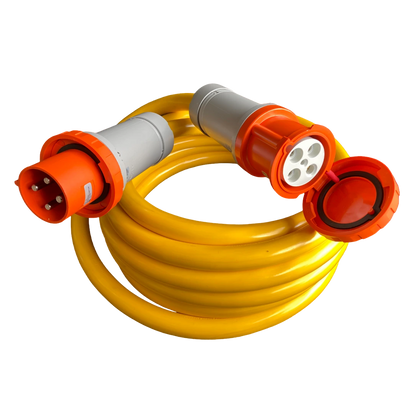 100 amp Single Phase Custom Shore Power Cord Set or 100A Dock Extension Cord, 125/250V, Yellow STOW #2/4 or Black SOOW #2/4