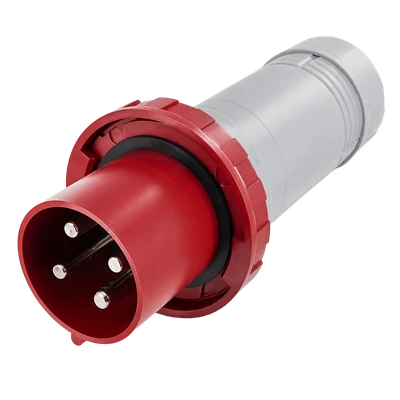 Plug or Male, 480V 100A 3P 4W IP67, SCM4100P7W SCAME IEC60309 Watertight Weatherproof