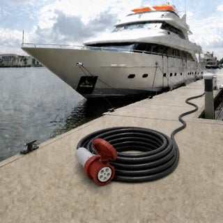 480v 3-Phase 100 amp Custom Shore Power Cord Set or 100A Dock Extension Cord, Yellow STOW #2/4 or Black SOOW #2/4 MOD 202XX